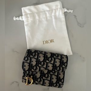 Dior Saddle wallet blue